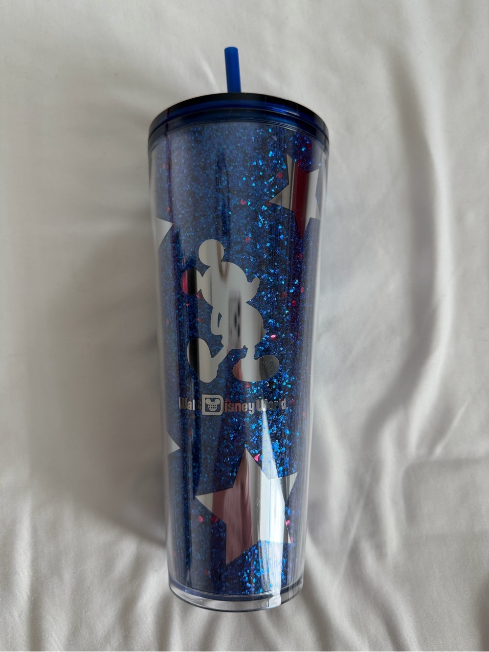 Disney Starbucks Blue Glitter Mickey Star Tumbler
